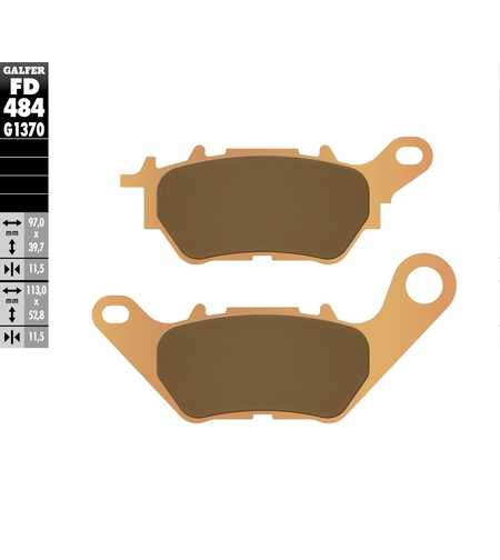 Задни мото накладки Galfer SINTERED COMPOUND FD484G1370
