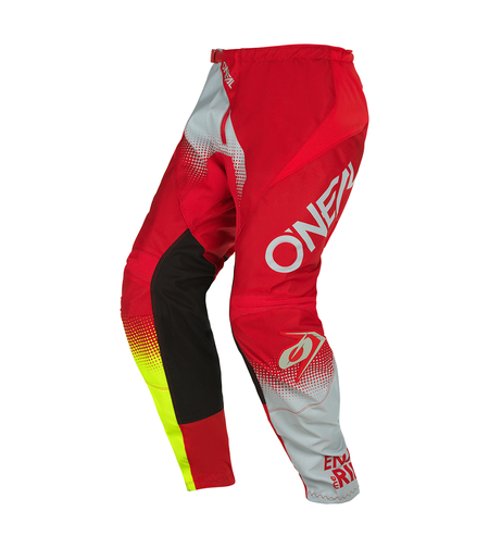 Мотокрос брич O’NEAL ELEMENT RACEWEAR V.22 RED/GRAY/NEON YELLOW