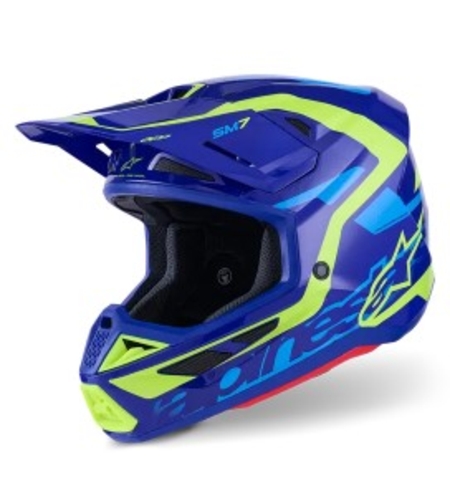 Мотокрос каска ALPINESTARS SM7 DEED BLUE/YEL