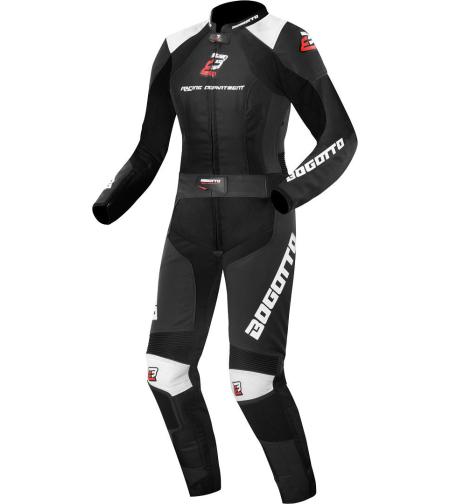 Дамски Кожен Мото Екип BOGOTTO Losail BLACK-WHITE