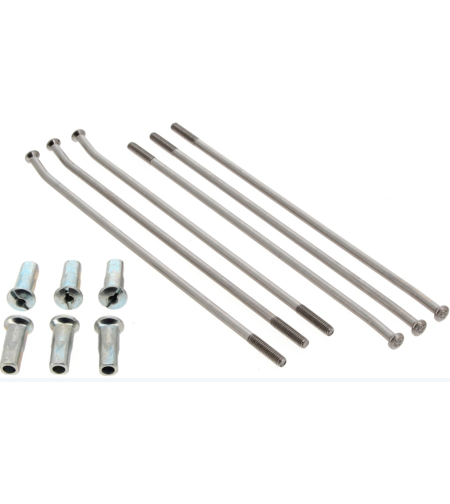 Спици и нипели RFX 17" Spokes set - Silver/Silver 36 spokes