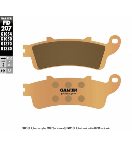 Предни/Задни мото накладки Galfer SINTERED COMPOUND FD207G1370