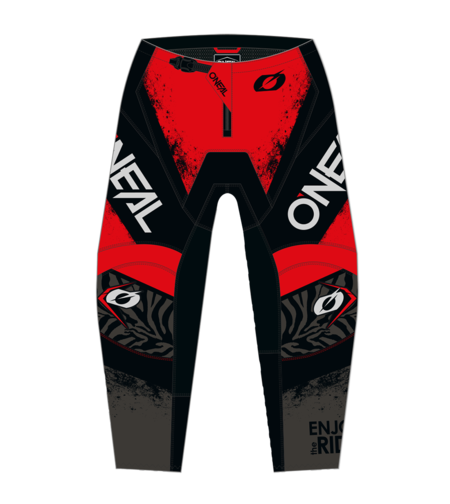 Мотокрос брич O'NEAL ELEMENT SHOCKER BLACK/RED V.25