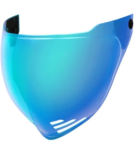 Син иридиев визьор за каска ICON DOMAIN BOATDRINK BLUE