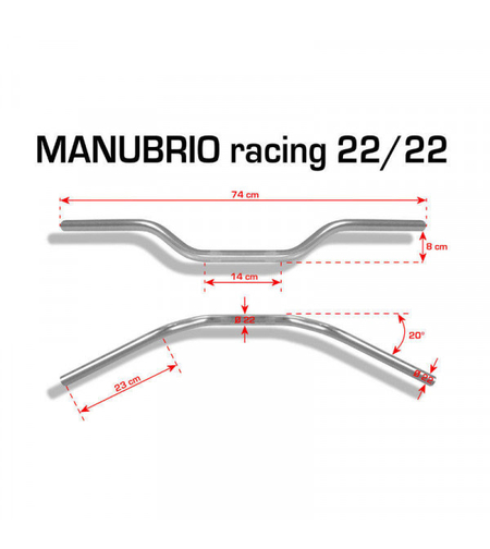 КОРМИЛО BARRACUDA HANDLEBAR RACING SILVER