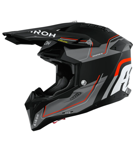 Каска AIROH AVIATOR 3 LEADER ORANGE MATT