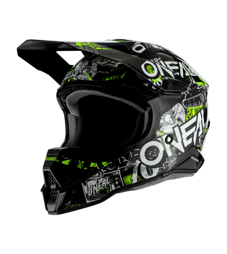 Мотокрос каска O'NEAL 3SERIES ATTACK 2.0 BLACK/NEON YELLOW