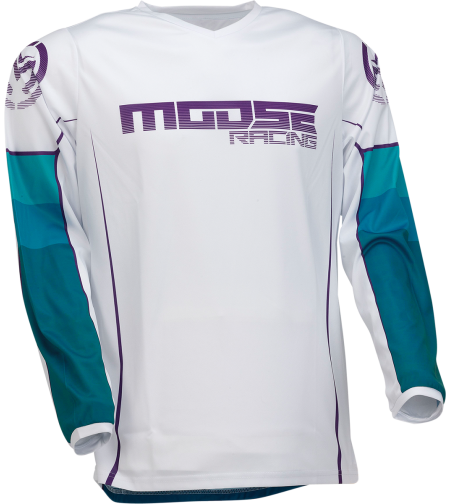 Мотокрос блуза MOOSE RACING QUALIFIER WHITE/BLUE