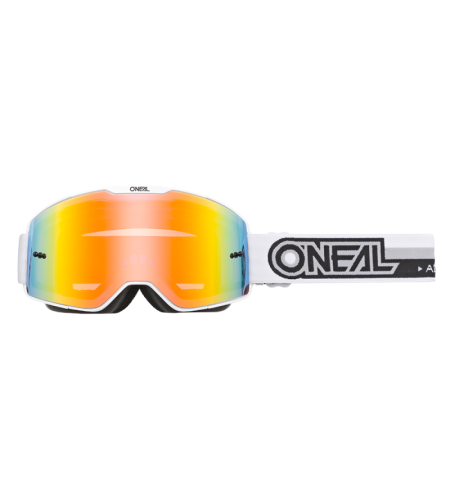 Мотокрос очила B-20 PROXY WHITE/BLACK - RADIUM RED