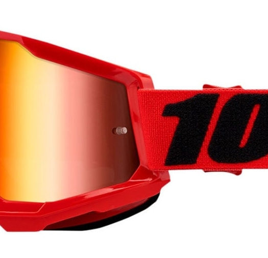 Мотокрос очила 100% STRATA2 RED-MIRROR RED