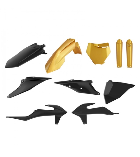Комплект пластмаси POLISPORT Full Plastic kit KTM SX/SX-F/XC/XC-F (2019-22) Black/Gold