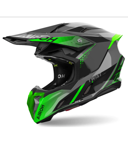 Мотокрос каска AIROH TWIST 3 SHARD GREEN GLOSS