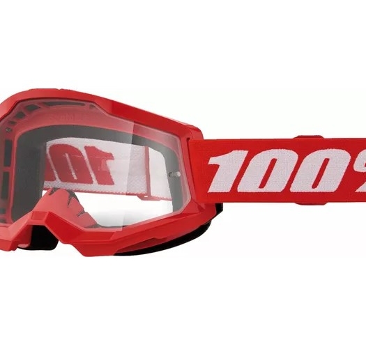 Детски мотокрос очила 100% STRATA2 RED CLEAR