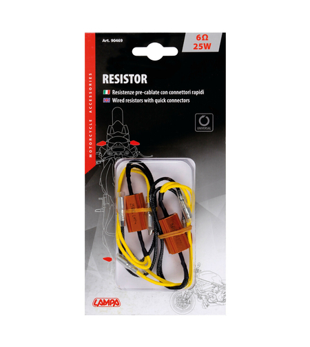 Резистори за LED мото мигачи  - 2броя 90469