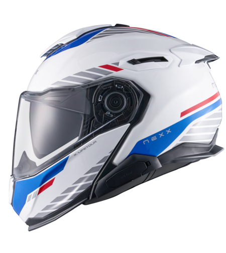 Каска NEXX X.LIFETOUR FLIP UP GLOBE WHITE BLUE