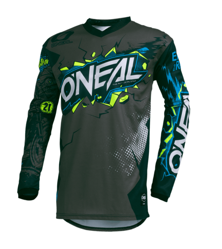 Детска мотокрос блуза O'NEAL  ELEMENT VILLAIN GRAY