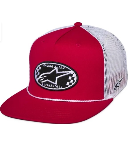 Шапка ALPINESTARS FLT BILL CONTENDER RED/WHITE