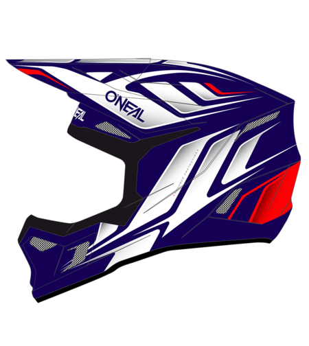 Мотокрос каска O'NEAL 3SERIES VERTICAL BLUE/WHITE/RED V.24