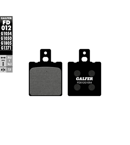 Предни/Задни мото накладки Galfer SEMI METAL FD012G1054