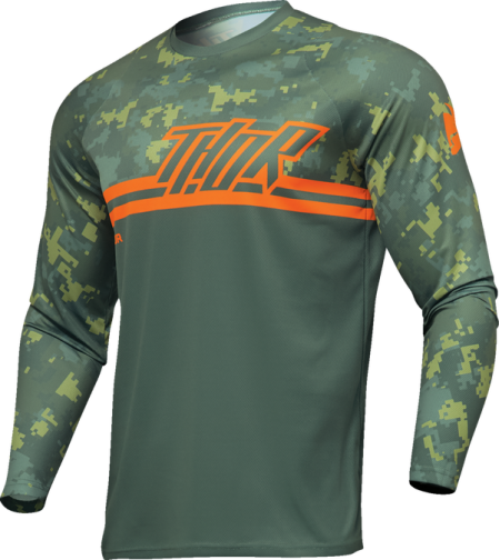 Мотокрос джърси THOR SECTOR DIGI GREEN/ORANGE