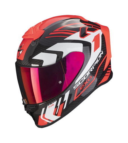 Каска Scorpion Exo R1 Evo Carbon Air Supra Black-Red