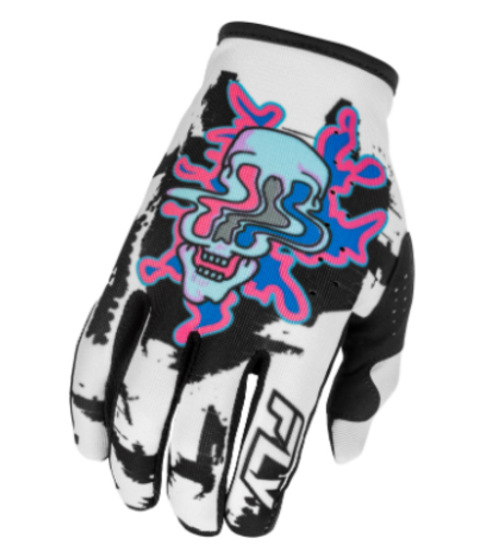 Детски мотокрос ръкавици FLY RACING Lite Warp Special Edition - White/Blue/Pink