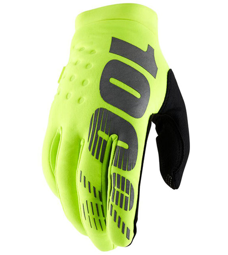 Мотокрос ръкавици 100% BRISKER FLUO YELLOW