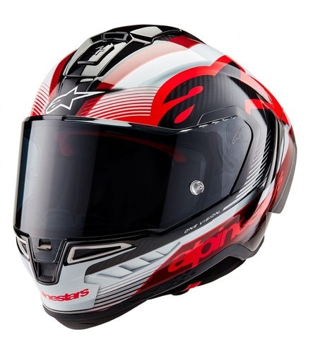 Каска ALPINESTARS Supertech R10 Team Black/Carb/Red/White