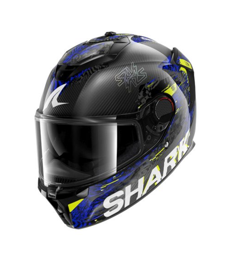 Каска SHARK SPARTAN GT PRO CARBON SPEED-VIB BLACK/BLUE/YELLOW