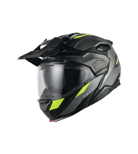 Адвенчър каска NEXX X.LIFECOUNTRY TERRA GREY/NEON