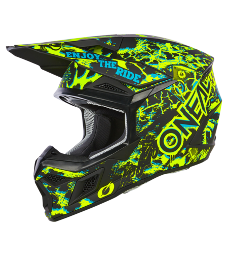 Мотокрос каска O'NEAL 3SERIES ASSAULT BLACK/NEON YELLOW V.24