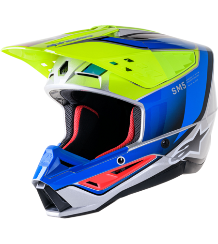 Мотокрос каска ALPINESTARS SM5 SAIL YLW/BL