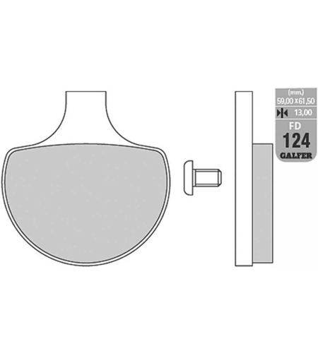 Предни мото накладки Galfer SEMI METAL FD124G1054
