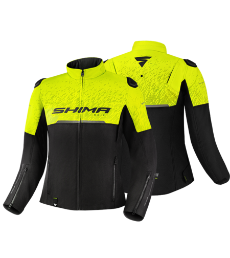 Дамско мото яке SHIMA DRIFT BLACK/YELLOW FLUO