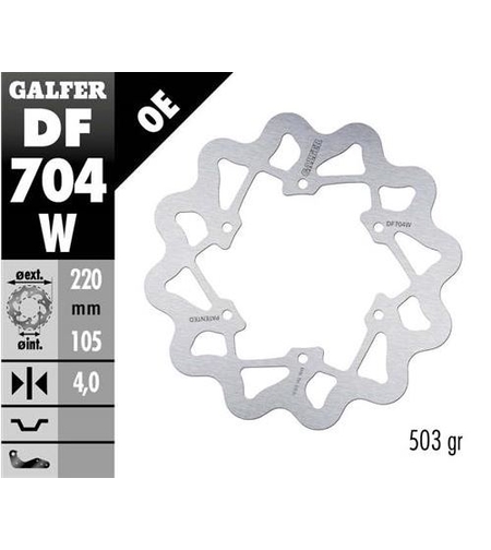 Преден/Заден спирачен диск Galfer WAVE FIXED 220x4mm DF704W