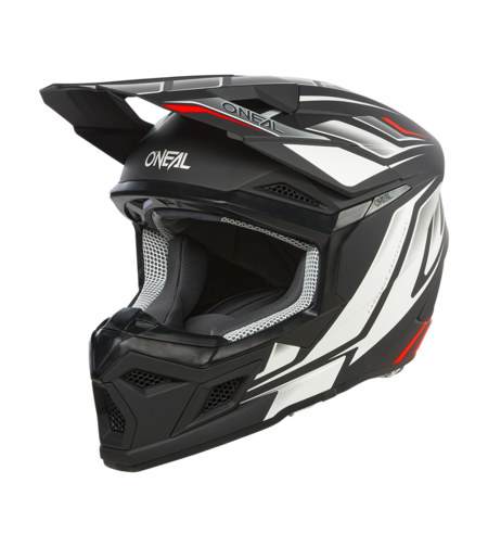 Мотокрос каска O'NEAL 3SERIES VERTICAL BLACK/WHITE V.24