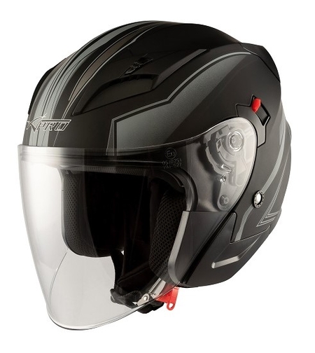 Скутер каска APRO YORK MATT SILVER