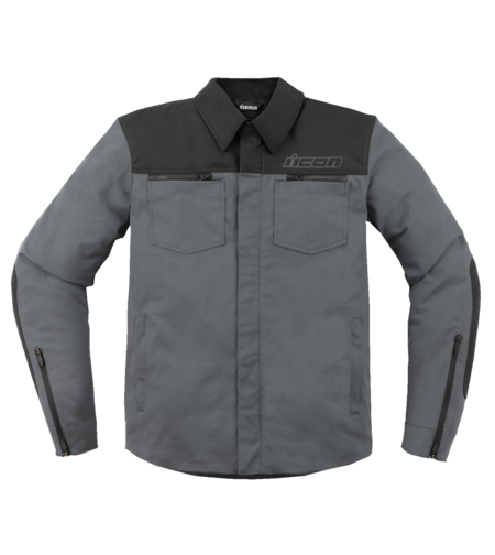 Текстилно мото яке ICON UPSTE CANVAS CE GREY