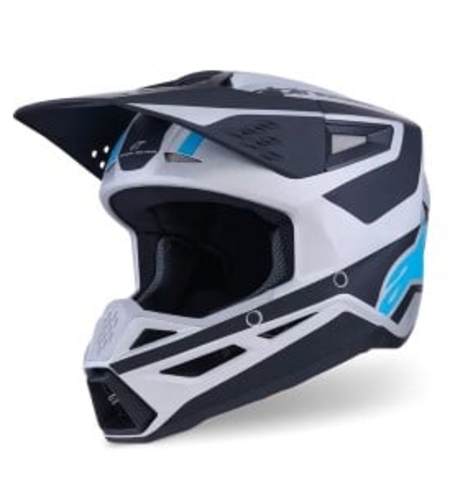Мотокрос каска ALPINESTARS SM3 HEAT SILV/BL/BLK
