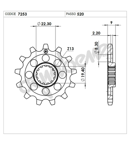 Предно зъбчато колело (пиньон) TROFEO 367253Z13