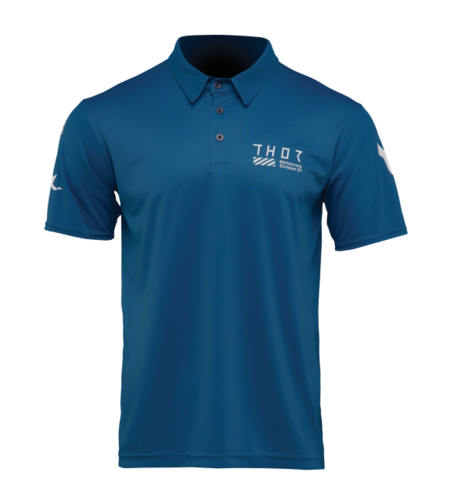 Мото тениска THOR POLO CORPO STORM BLUE