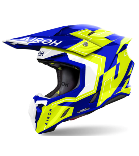 Мотокрос каска AIROH TWIST 3 DIZZY BLUE/YELLOW GLOSS