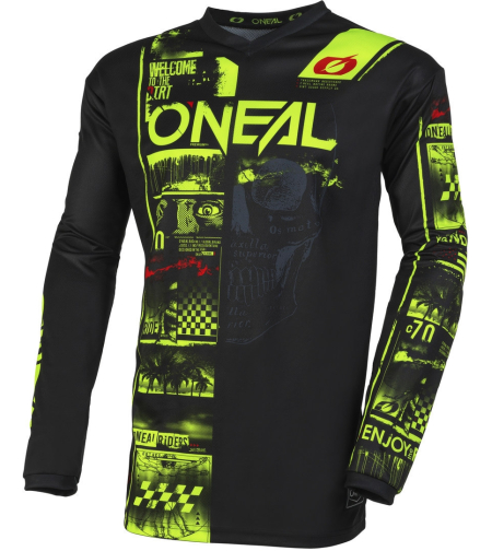 Мотокрос блуза O`NEAL ELEMENT ATTACK BLACK/YELLOW
