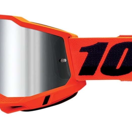 Мотокрос очила 100% ACCURI2 NEON ORANGE-MIRROR SILVER