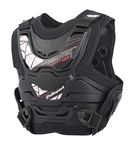 Детски гръден протектор POLISPORT Phantom Mini Black