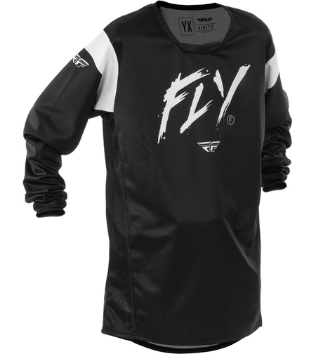 Детска мотокрос блуза FLY RACING Kinetic Stoke- Black/White 2025