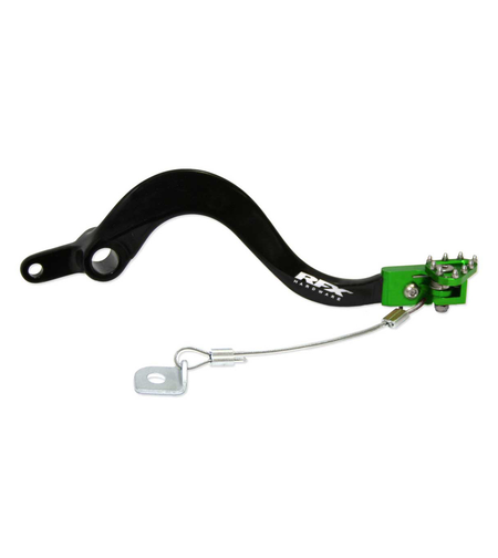 Заден лост за спирачка RFX Pro FT Rear Brake Lever (Black/Green) - Kawasaki KXF250 05-20