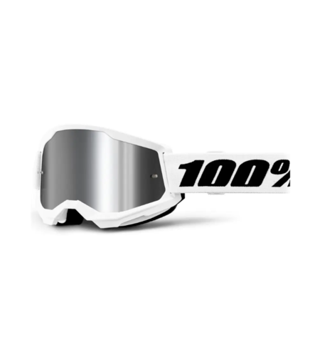 Мотокрос очила 100% STRATA2 WHITE SILVER MIRROR