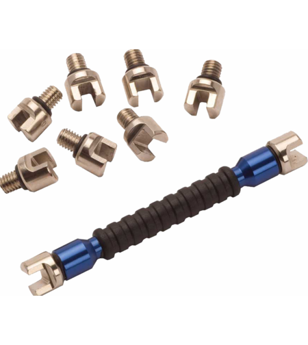 Ключ за спици RFX Race Interchangeable Multi Tip Spoke Key - Blue 5.4mm -> 7.0mm