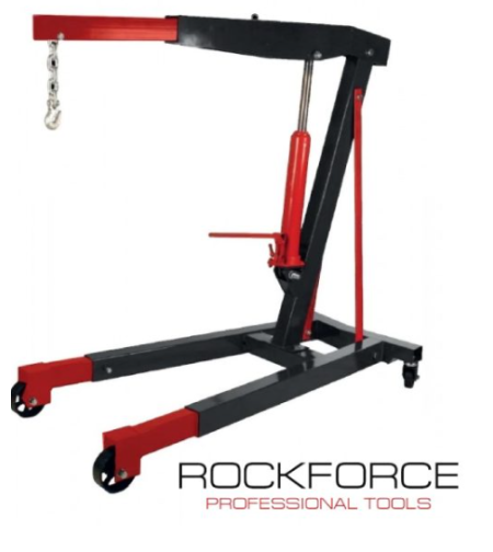 ХИДРАВЛИЧЕН, СГЪВАЕМ КРАН ЗА ДВИГАТЕЛИ ТИП ЖИРАФ 3 ТОНА ROCKFORCE